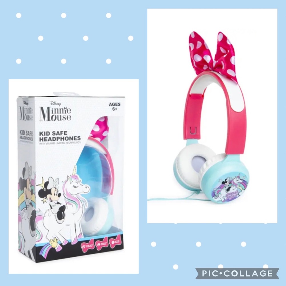 Disney MINNIE MOUSE~Kid Safe Headphones Ages 6+ (#8840)
